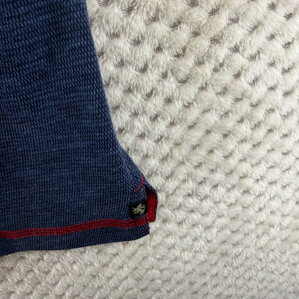 Nat Nast Polo Shirt Mens XL Blue Textured Knit Contrast Stitch Luxury Originals‎ - Picture 6 of 9